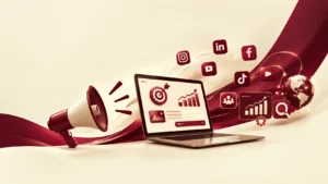 image of Digital marketing powered by AI analytics and social media